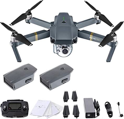 DJI Mavic Pro 4K Quadcopter with Remote Controller, 2 Batteries, with 1 ...